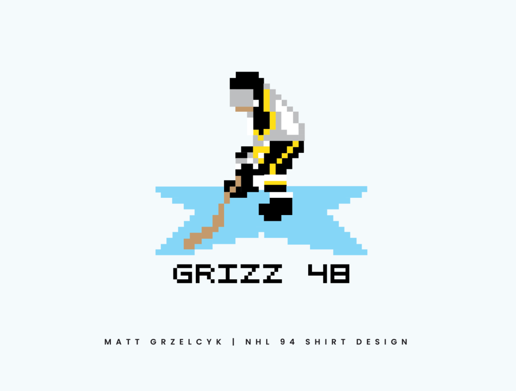 Matt Grzelcyk   NHL 94 Tee Design by Michael Browning on Dribbble