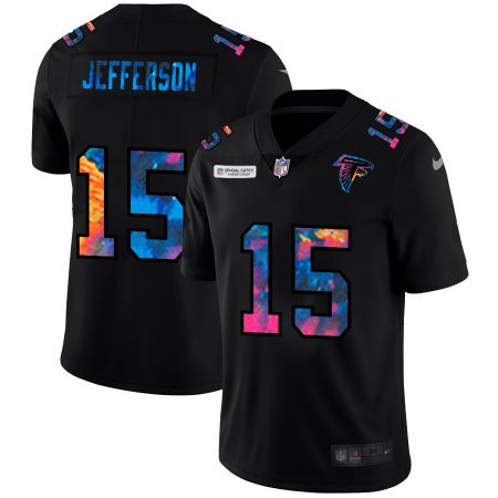 atlanta falcons #15 van jefferson men's multi-color black 2024 nfl crucial catch vapor untouchable limited wholesale jersey