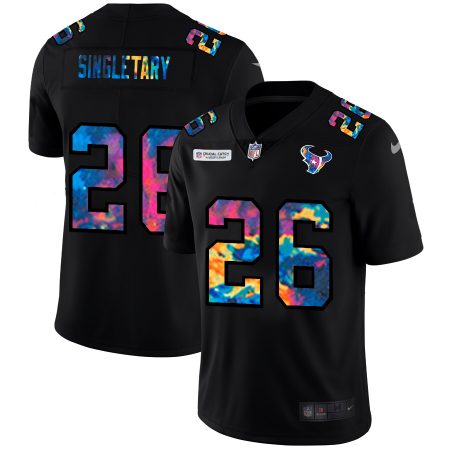 Houston Texans #26 Devin Singletary Men's Multi-Color Black 2024 NFL Crucial Catch Vapor Untouchable Limited Jersey