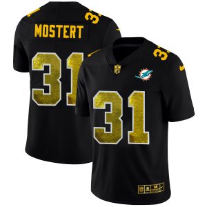 miami dolphins #31 raheem mostert men's black golden sequin vapor limited nfl wholesale jersey