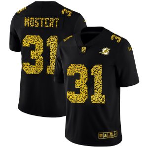 miami dolphins #31 raheem mostert men's leopard print fashion vapor limited nfl cheap jersey black