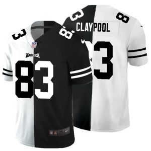 Miami Dolphins #83 Chase Claypool Men's Black V White Peace Split Vapor Untouchable Limited NFL Jersey