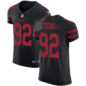 49ers #92 Chase Young Black Alternate Men's Stitched NFL Vapor Untouchable Elite Jersey