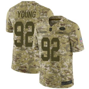 49ers #92 Chase Young Camo Men's Stitched NFL Limited 2024 Salute To Service Jersey