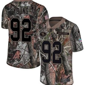 49ers #92 Chase Young Camo Men's Stitched NFL Limited Rush Realtree Jersey