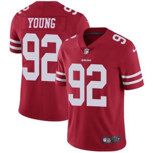 wholesale 49ers #92 Chase Young Red Team Color Men's Stitched NFL Vapor Untouchable Limited Jersey