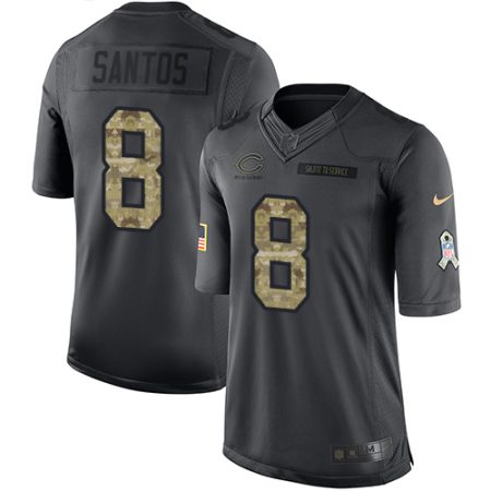 Bears #8 Cairo Santos Black Men's Stitched NFL Limited 2024 Salute to Service Jersey