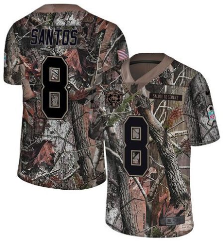 Bears #8 Cairo Santos Camo Men's Stitched NFL Limited Rush Realtree Jersey