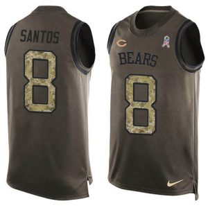 Bears #8 Cairo Santos Green Men's Stitched NFL Limited Salute To Service Tank Top Jersey