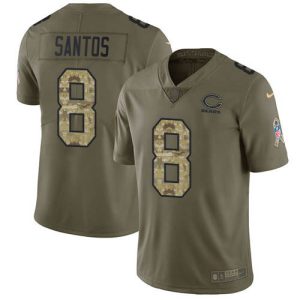 Bears #8 Cairo Santos Olive/Camo Men's Stitched NFL Limited 2024 Salute To Service Jersey