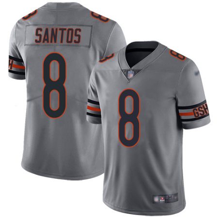 Bears #8 Cairo Santos Silver Men's Stitched NFL Limited Inverted Legend Jersey