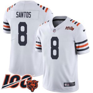 Bears #8 Cairo Santos White Alternate Men's Stitched NFL Vapor Untouchable Limited 100th Season Jersey