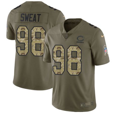 Bears #98 Montez Sweat Olive/Camo Men's Stitched NFL Limited 2024 Salute To Service Jersey