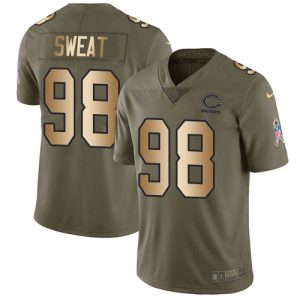 Bears #98 Montez Sweat Olive/Gold Men's Stitched NFL Limited 2024 Salute To Service Jersey