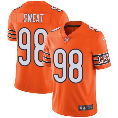 bears #98 montez sweat orange men's stitched nfl limited rush wholesale jersey