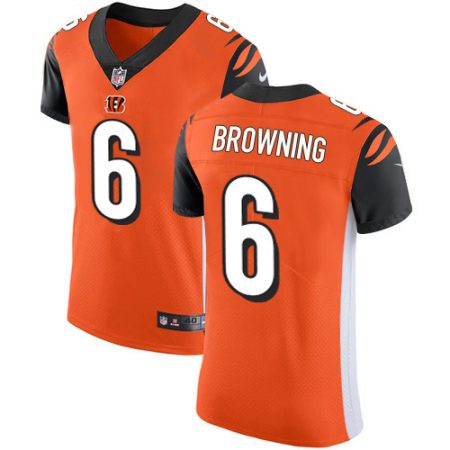 wholesale Bengals #6 Jake Browning Orange Alternate Men's Stitched NFL New Elite Jersey