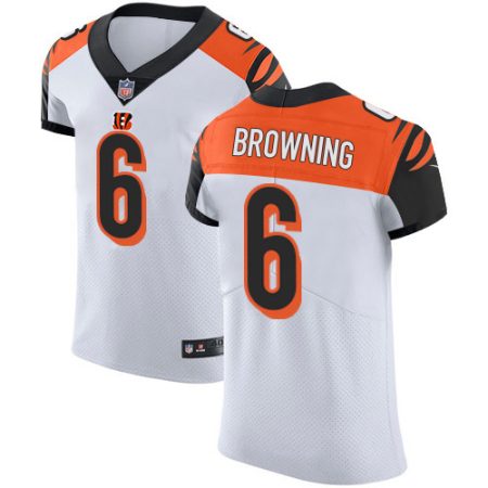 wholesale Bengals #6 Jake Browning White Men's Stitched NFL Vapor Untouchable Elite Jersey