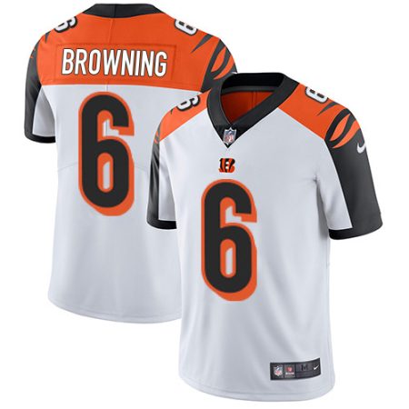 bengals #6 jake browning white men's stitched nfl vapor untouchable limited wholesale jersey