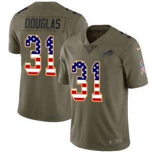 wholesale Bills #31 Rasul Douglas Olive/USA Flag Men's Stitched NFL Limited 2024 Salute To Service Jersey