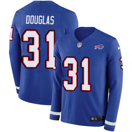 Bills #31 Rasul Douglas Royal Blue Team Color Men's Stitched NFL Limited Therma Long Sleeve Jersey