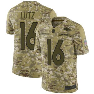 Broncos #16 Wil Lutz Camo Men's Stitched NFL Limited 2024 Salute To Service Jersey