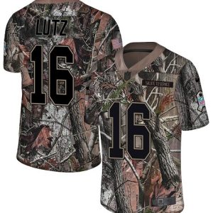 wholesale Broncos #16 Wil Lutz Camo Men's Stitched NFL Limited Rush Realtree Jersey