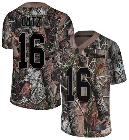 wholesale Broncos #16 Wil Lutz Camo Men's Stitched NFL Limited Rush Realtree Jersey