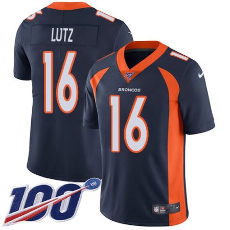 Broncos #16 Wil Lutz Navy Blue Alternate Men's Stitched NFL 100th Season Vapor Untouchable Limited Jersey