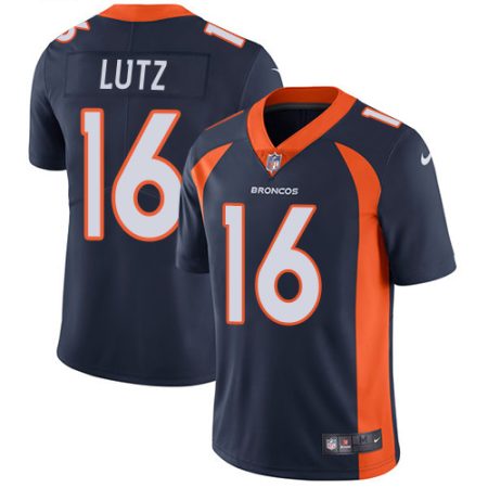 wholesale Broncos #16 Wil Lutz Navy Blue Alternate Men's Stitched NFL Vapor Untouchable Limited Jersey