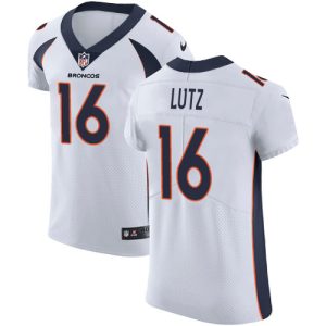 wholesale Broncos #16 Wil Lutz White Men's Stitched NFL New Elite Jersey