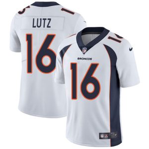 broncos #16 wil lutz white men's stitched nfl vapor untouchable limited cheap jersey