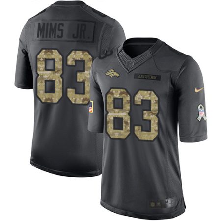 Broncos #83 Marvin Mims Jr. Black Men's Stitched NFL Limited 2024 Salute to Service Jersey