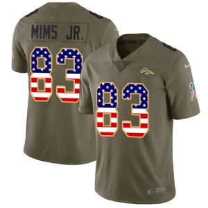 broncos #83 marvin mims jr. olive/usa flag men's stitched nfl limited 2024 salute to service cheap jersey