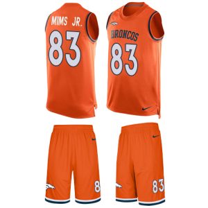 wholesale Broncos #83 Marvin Mims Jr. Orange Team Color Men's Stitched NFL Limited Tank Top Suit Jersey