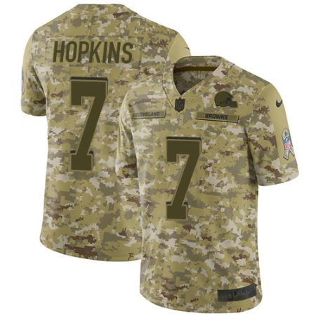 Browns #7 Dustin Hopkins Camo Men's Stitched NFL Limited 2024 Salute To Service Jersey