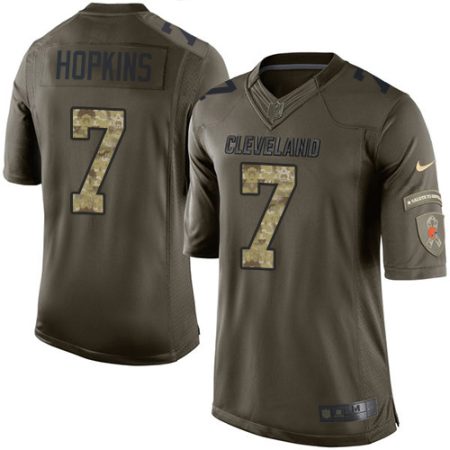 cheap Browns #7 Dustin Hopkins Green Men's Stitched NFL Limited 2024 Salute to Service Jersey