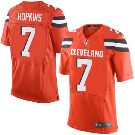 wholesale Browns #7 Dustin Hopkins Orange Alternate Men's Stitched NFL New Elite Jersey