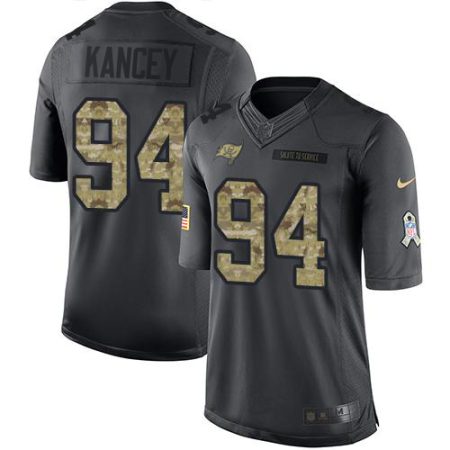 Buccaneers #94 Calijah Kancey Black Men's Stitched NFL Limited 2024 Salute to Service Jersey