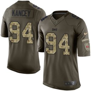 Buccaneers #94 Calijah Kancey Green Men's Stitched NFL Limited 2024 Salute To Service Jersey