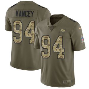 Buccaneers #94 Calijah Kancey Olive/Camo Men's Stitched NFL Limited 2024 Salute To Service Jersey