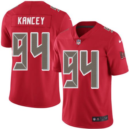 Buccaneers #94 Calijah Kancey Red Men's Stitched NFL Limited Rush Jersey