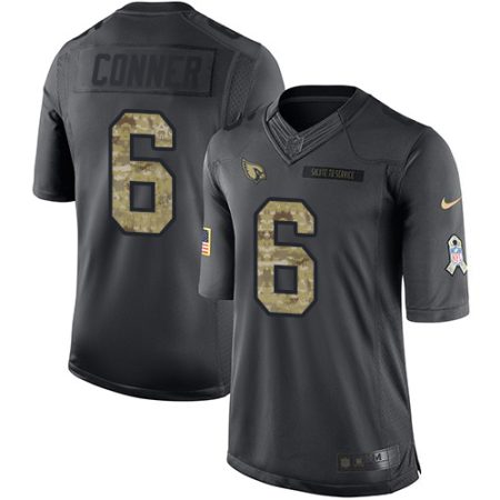 Cardinals #6 James Conner Black Men's Stitched NFL Limited 2024 Salute to Service Jersey