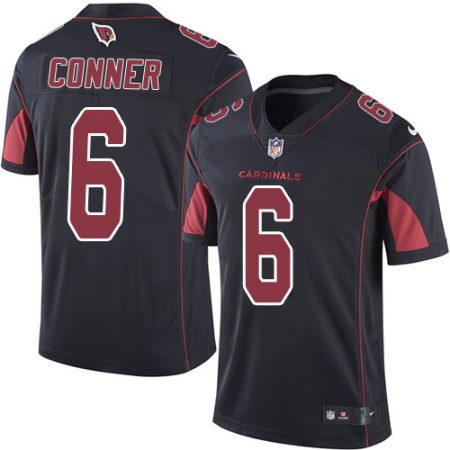 Cardinals #6 James Conner Black Men's Stitched NFL Limited Rush Jersey