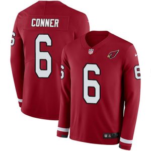 Cardinals #6 James Conner Red Team Color Men's Stitched NFL Limited Therma Long Sleeve Jersey