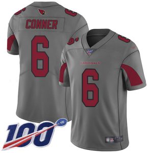 cardinals #6 james conner silver men's stitched nfl limited inverted legend 100th season wholesale jersey