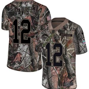 wholesale Chargers #12 Derius Davis Camo Men's Stitched NFL Limited Rush Realtree Jersey