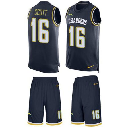 chargers #16 j.k. scott navy blue team color men's stitched nfl limited tank top suit cheap jersey