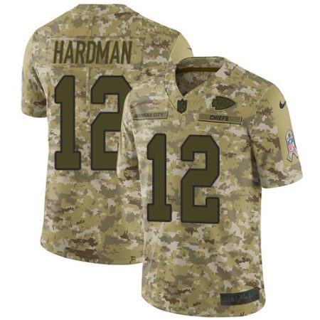 Chiefs #12 Mecole Hardman Camo Men's Stitched NFL Limited 2024 Salute To Service Jersey