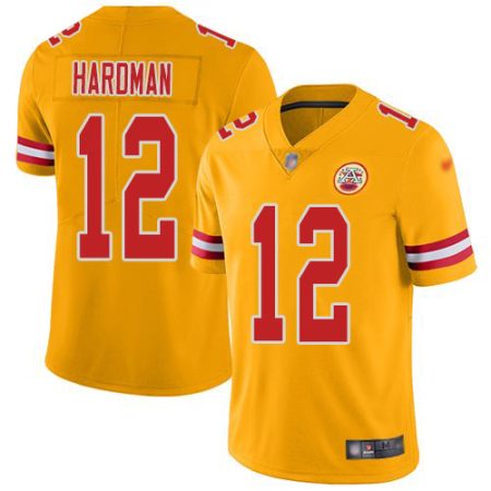 chiefs #12 mecole hardman gold men's stitched nfl limited inverted legend cheap jersey