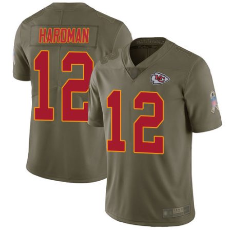 Chiefs #12 Mecole Hardman Olive Men's Stitched NFL Limited 2024 Salute to Service Jersey